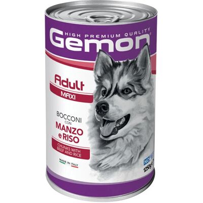 Gemon Maxi Kutyaeledel - Marha & Rizs - Nagytestű - 1250g Gemon Maxi Kutyaeledel - Marha & Rizs - Nagytestű - 1250g