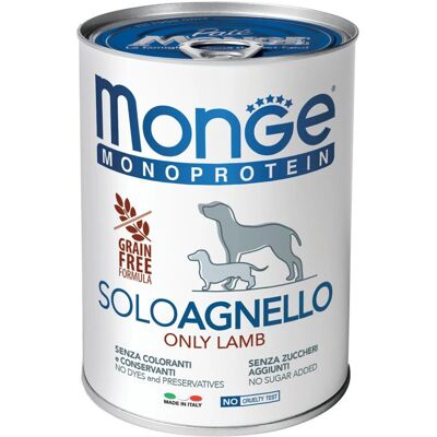 Monge Bárány kutyaeledel - Egyszeres fehérjeforrás, Olaszország, Gluténmentes - 400g Monge Bárány kutyaeledel - Egyszeres fehérjeforrás, Olaszország, Gluténmentes - 400g