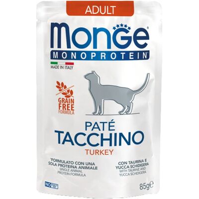 Monge Felnőtt Macska Táp - Pulyka - 85g - 12 Csomag Monge Felnőtt Macska Táp - Pulyka - 85g - 12 Csomag