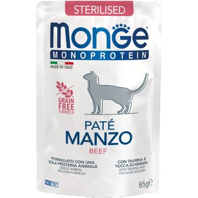 Monge Monoprotein Macska Sterilized - Marha Pâté - Nedves Táp Monge Monoprotein Macska Sterilized - Marha Pâté - Nedves Táp