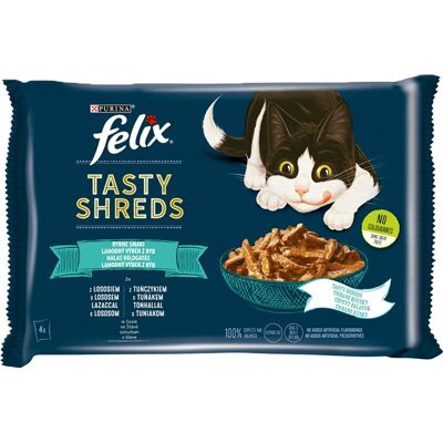 Felix Shreds Halas Válogatás Nedves Macskaeledel Szószban - 4x80 g Felix Shreds Halas Válogatás Nedves Macskaeledel Szószban - 4x80 g