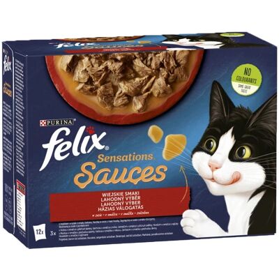 Felix Sensations Sauces Házias Válogatás Nedves Macskaeledel Szószban - 12x85 g Felix Sensations Sauces Házias Válogatás Nedves Macskaeledel Szószban - 12x85 g