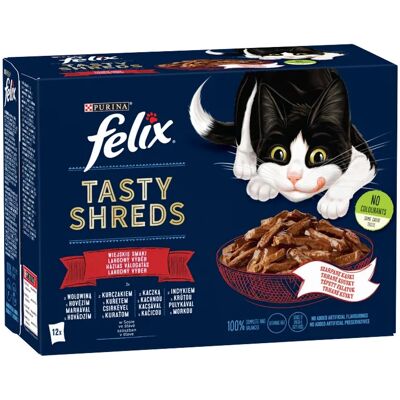 Felix Shreds Házias Válogatás Nedves Macskaeledel Szószban - 12x80 g Felix Shreds Házias Válogatás Nedves Macskaeledel Szószban - 12x80 g