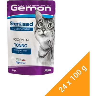Gemon Nedves Táp - Sterilizált Macskák - Tonhal és Hal Gemon Nedves Táp - Sterilizált Macskák - Tonhal és Hal