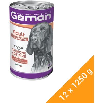 Gemon Adult Konzerv Kutyáknak (Lazac és Zöldségek) - 12x1250 g Gemon Adult Konzerv Kutyáknak (Lazac és Zöldségek) - 12x1250 g