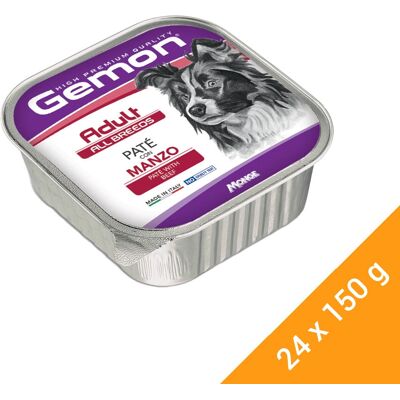 Gemon Pate Adult Alutálcás Kutyaeledel (Marha) - 24x150 g Gemon Pate Adult Alutálcás Kutyaeledel (Marha) - 24x150 g