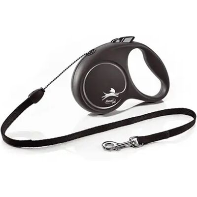 Flexi Fun Szalagos Automata Póráz Kutyáknak (S-es Méret, 15 kg-ig, Fekete, 5 m) Flexi Fun Szalagos Automata Póráz Kutyáknak (S-es Méret, 15 kg-ig, Fekete, 5 m)