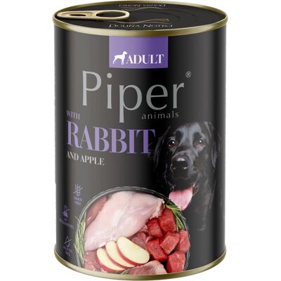 Piper Adult Gabonamentes Konzerv Kutyáknak (Nyúl és Alma) - 400 g Piper Adult Gabonamentes Konzerv Kutyáknak (Nyúl és Alma) - 400 g