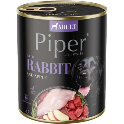 Piper Adult Gabonamentes Konzerv Kutyáknak (Nyúl és Alma) - 800 g Piper Adult Gabonamentes Konzerv Kutyáknak (Nyúl és Alma) - 800 g