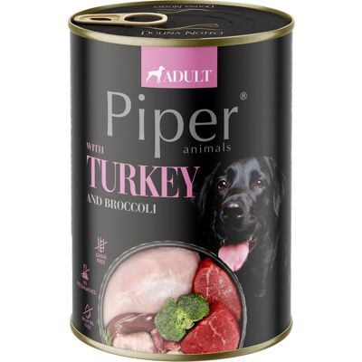 Piper Adult Gabonamentes Konzerv Kutyáknak (Pulyka és Brokkoli) - 400 g Piper Adult Gabonamentes Konzerv Kutyáknak (Pulyka és Brokkoli) - 400 g
