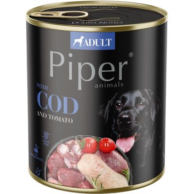 Piper Adult Gabonamentes Konzerv Kutyáknak (Tőkehal és Paradicsom) - 800 g Piper Adult Gabonamentes Konzerv Kutyáknak (Tőkehal és Paradicsom) - 800 g