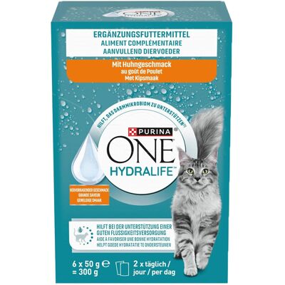 Purina One Hydralife Tápkiegészítő Macskáknak (Csirke) - 6x50 g Purina One Hydralife Tápkiegészítő Macskáknak (Csirke) - 6x50 g