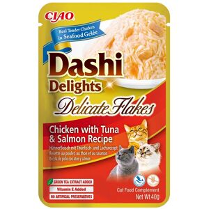 Dashi Delights Csirke tonhal és lazac - Finom pelyhek 40g Dashi Delights Csirke tonhal és lazac - Finom pelyhek 40g