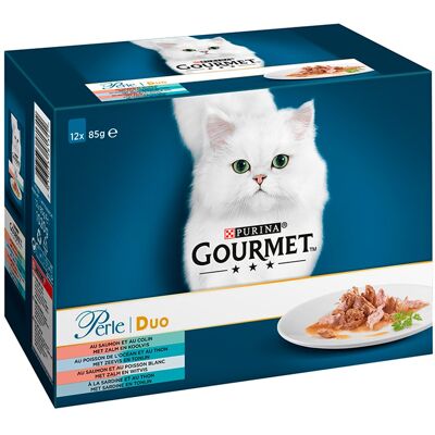 GOURMET Perle Duet Fish 12x85g nedves macskatáp GOURMET Perle Duet Fish 12x85g nedves macskatáp