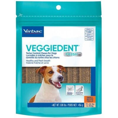 VIRBAC Veggiedent Fresh S (5-10 kg) kutyarágó 15 db VIRBAC Veggiedent Fresh S (5-10 kg) kutyarágó 15 db