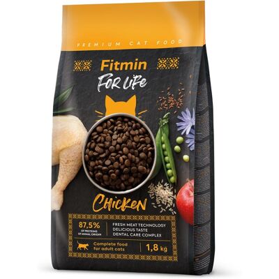 FITMIN Cat For Life Adult Chicken 1,8 kg felnőtt macskáknak csirkével FITMIN Cat For Life Adult Chicken 1,8 kg felnőtt macskáknak csirkével
