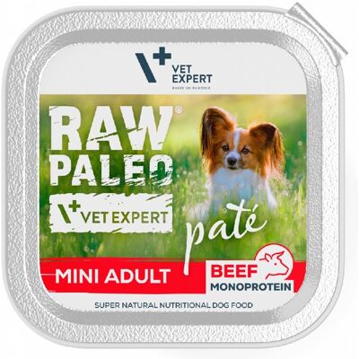 VETEXPERT Raw Paleo Pate Adult Mini Beef 150g VETEXPERT Raw Paleo Pate Adult Mini Beef 150g