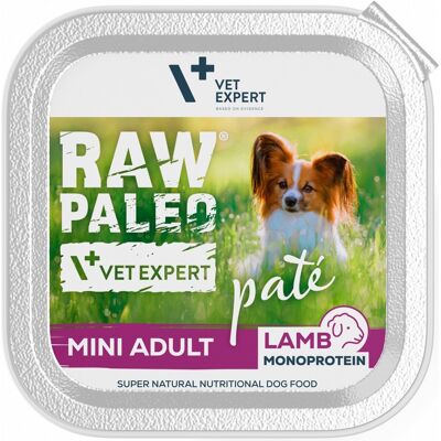 VETEXPERT RAW PALEO Pate Adult Mini Lamb 150 g kistestű kutyapástétom bárány VETEXPERT RAW PALEO Pate Adult Mini Lamb 150 g kistestű kutyapástétom bárány