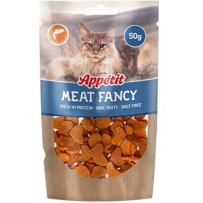 COMFY Appetit Maet Fancy Salmon Bites magas fehérjetartalmú jutalomfalat macskák számára 50 g COMFY Appetit Maet Fancy Salmon Bites magas fehérjetartalmú jutalomfalat macskák számára 50 g