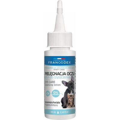 FRANCODEX Szemtisztító folyadék kismacskáknak és kölyökkutyáknak 60 ml FRANCODEX Szemtisztító folyadék kismacskáknak és kölyökkutyáknak 60 ml