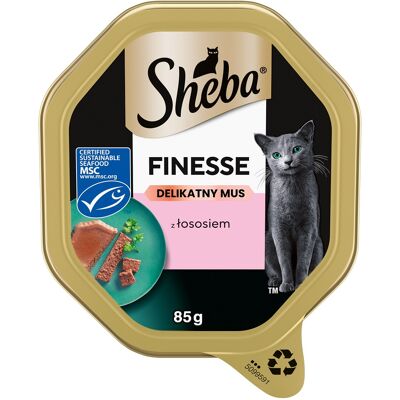 SHEBA Finesse 85 g teljes értékű nedves eledel felnőtt macskáknak, lazacpürével SHEBA Finesse 85 g teljes értékű nedves eledel felnőtt macskáknak, lazacpürével