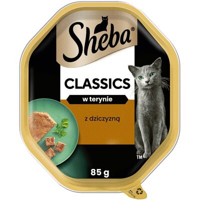 SHEBA Classics 85 g nedves teljes értékű eledel felnőtt macskáknak szarvashússal terrine-ben SHEBA Classics 85 g nedves teljes értékű eledel felnőtt macskáknak szarvashússal terrine-ben