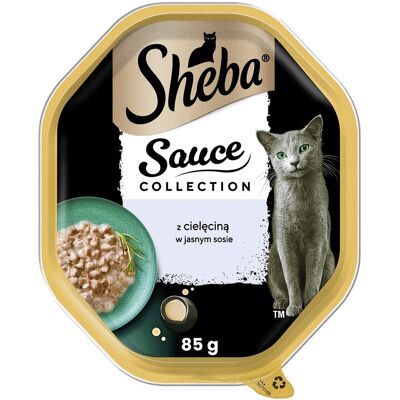 SHEBA Sauce Collection 85 g nedves teljes értékű eledel felnőtt macskáknak, borjúhússal, mártásban, felvágva SHEBA Sauce Collection 85 g nedves teljes értékű eledel felnőtt macskáknak, borjúhússal, mártásban, felvágva