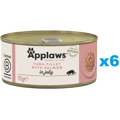 APPLAWS Cat Tonhal és lazac zselében 6x70g APPLAWS Cat Tonhal és lazac zselében 6x70g