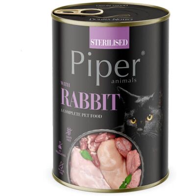 PIPER Sterilised nyúllal 400g sterilizált macskáknak PIPER Sterilised nyúllal 400g sterilizált macskáknak