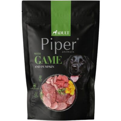 PIPER vadhússal és sütőtökkel tasakos 500g nedves kutyaeledelben PIPER vadhússal és sütőtökkel tasakos 500g nedves kutyaeledelben