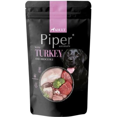 PIPER pulykával és brokkolival tasakokban 500g nedves kutyaeledel 500g-os kiszerelésben PIPER pulykával és brokkolival tasakokban 500g nedves kutyaeledel 500g-os kiszerelésben