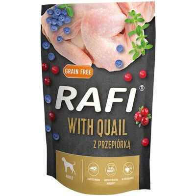 RAFI fürjjel, áfonyával és áfonyával kutyáknak 500 g RAFI fürjjel, áfonyával és áfonyával kutyáknak 500 g