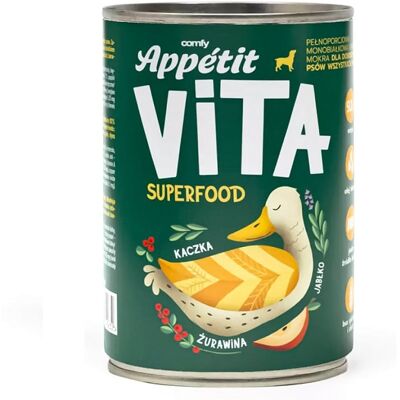 COMFY APPETIT VITA Superfood kacsa 400g monoprotein kutyatáp COMFY APPETIT VITA Superfood kacsa 400g monoprotein kutyatáp