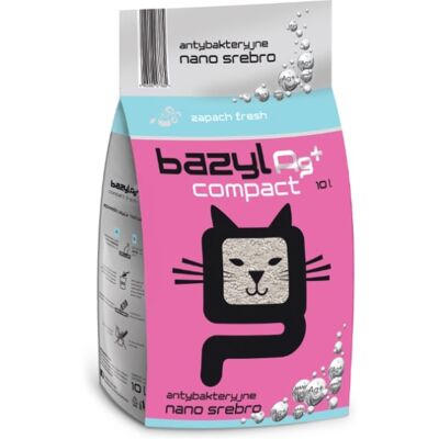 BAZYL Ag+ Compact Fresh 10 L nano ezüsttel dúsított, friss illatú bentonit macskaalom BAZYL Ag+ Compact Fresh 10 L nano ezüsttel dúsított, friss illatú bentonit macskaalom