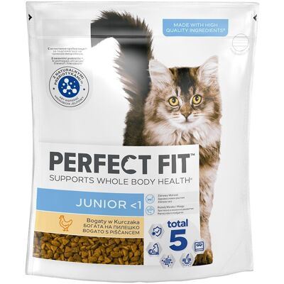 PERFECT FIT (Junior) 750 g csirkében gazdag teljes értékű szárazeledel cicáknak PERFECT FIT (Junior) 750 g csirkében gazdag teljes értékű szárazeledel cicáknak