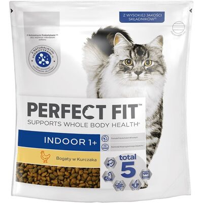 PERFECT FIT (Indoor 1+) 750g csirkében gazdag száraz teljes értékű eledel felnőtt macskák számára PERFECT FIT (Indoor 1+) 750g csirkében gazdag száraz teljes értékű eledel felnőtt macskák számára