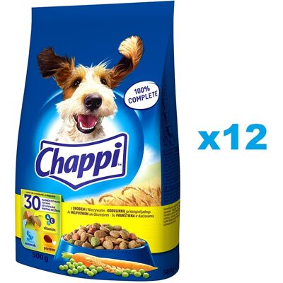 Chappi kutyaeledel - 12x500g baromfi és zöldségek Chappi kutyaeledel - 12x500g baromfi és zöldségek