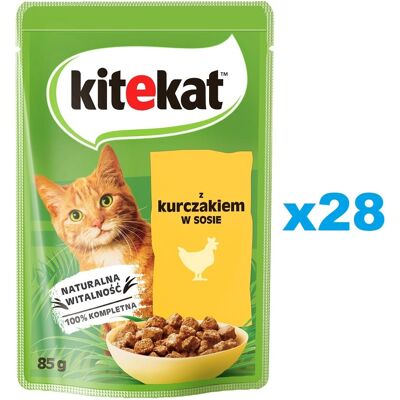 KITEKAT Csirke Szószban - Felnőtt Macskaeledel KITEKAT Csirke Szószban - Felnőtt Macskaeledel