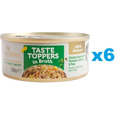 APPLAWS Dog Taste Toppers Csirkemell, sütőtök, borsó húslevesben 6x156 g APPLAWS Dog Taste Toppers Csirkemell, sütőtök, borsó húslevesben 6x156 g
