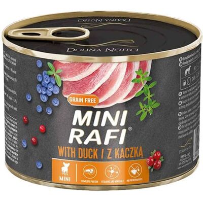 RAFI Mini kacsával 185g kistestű fajtáknak RAFI Mini kacsával 185g kistestű fajtáknak