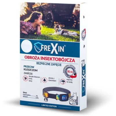 FREXIN Bolha- és kullancsriasztó nyakörv macskák számára - 25cm - Védelem akár 90 napig FREXIN Bolha- és kullancsriasztó nyakörv macskák számára - 25cm - Védelem akár 90 napig