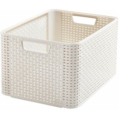 CURVER "STYLE" S MÉRETÚ RATTAN KOSÁR (7L) - Krém CURVER "STYLE" S MÉRETÚ RATTAN KOSÁR (7L) - Krém
