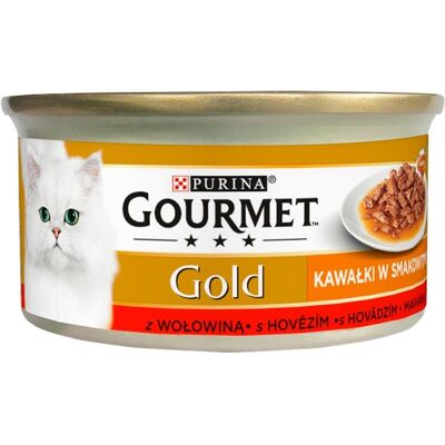 GOURMET Gold Sauce Delights marhahússal 85 g nedves macskaeledel GOURMET Gold Sauce Delights marhahússal 85 g nedves macskaeledel