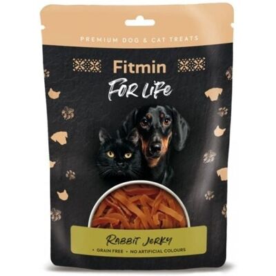 FITMIN For Life Rabbit Jerky Nyúl mini csíkok kutyák és macskák számára 70g FITMIN For Life Rabbit Jerky Nyúl mini csíkok kutyák és macskák számára 70g