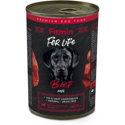 FITMIN For Life dog pate marhapástétom kutyáknak 400 g FITMIN For Life dog pate marhapástétom kutyáknak 400 g
