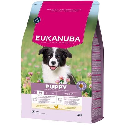 EUKANUBA Puppy Medium Breeds Chicken 3 kg száraz táp közepes fajtájú kölyökkutyáknak friss csirkével EUKANUBA Puppy Medium Breeds Chicken 3 kg száraz táp közepes fajtájú kölyökkutyáknak friss csirkével