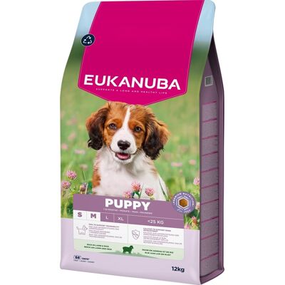 EUKANUBA Puppy Small Medium Breeds Lamb Rice 12 kg száraz táp kiskutyák számára kis- és közepes fajtákhoz, gazdag bárányhússal és rizzsel EUKANUBA Puppy Small Medium Breeds Lamb Rice 12 kg száraz táp kiskutyák számára kis- és közepes fajtákhoz, gazdag bárányhússal és rizzsel