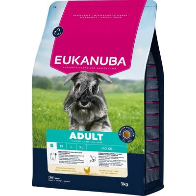 EUKANUBA Adult Small Breeds Chicken 3 kg száraz kutyatáp kisméretű fajták számára, friss csirkével gazdagítva EUKANUBA Adult Small Breeds Chicken 3 kg száraz kutyatáp kisméretű fajták számára, friss csirkével gazdagítva