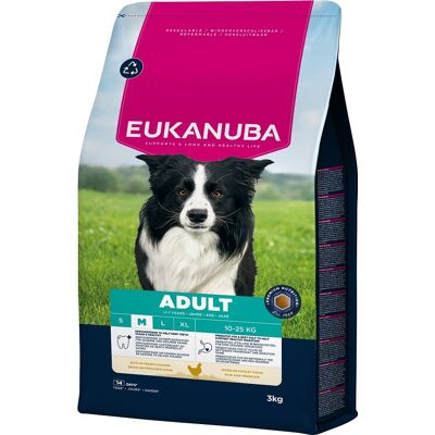 EUKANUBA Adult Medium Breeds Chicken 3 kg száraz kutyatáp közepes fajtájú kutyáknak friss csirkével EUKANUBA Adult Medium Breeds Chicken 3 kg száraz kutyatáp közepes fajtájú kutyáknak friss csirkével