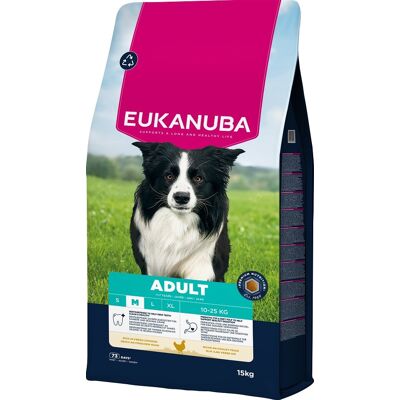 EUKANUBA Adult Medium Breeds Chicken 15 kg száraz táp közepes testű kutyák számára friss csirkével EUKANUBA Adult Medium Breeds Chicken 15 kg száraz táp közepes testű kutyák számára friss csirkével